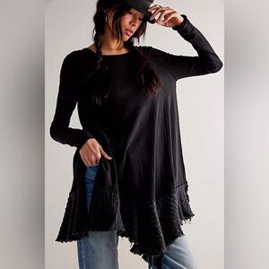Free People We the Free Tate Pointelle Tunic Top - Medium